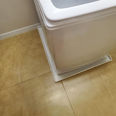 Camco Washing Machine Low Profile Drain Pan w/PVC Fitting & Locknut, White(Used) - VMInnovations