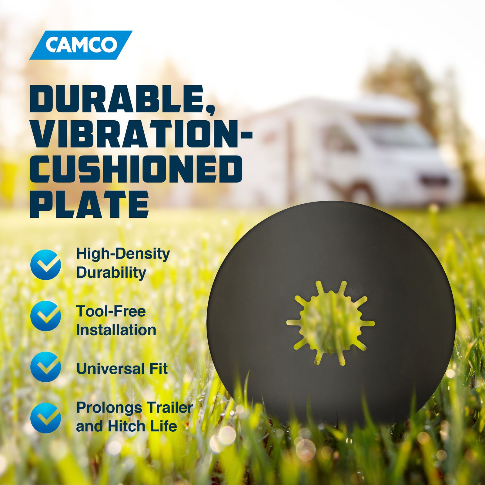 EAZ LIFT 12 Inch Bilingual Protective Lube Plate, RV 5th Wheel Trailer Accessory - VMInnovations