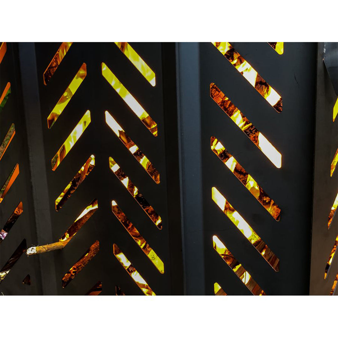 51250 Outdoor Yard Debris Burn Bin Incinerator w/ Lid, Large, 45 Inch (Open Box)