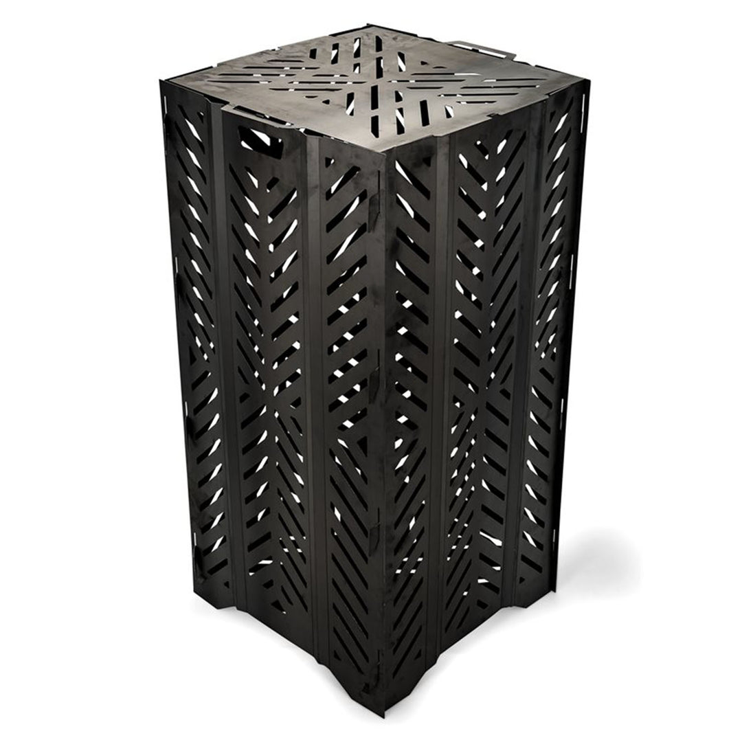 51250 Outdoor Yard Debris Burn Bin Incinerator w/ Lid, Large, 45 Inch (Open Box)