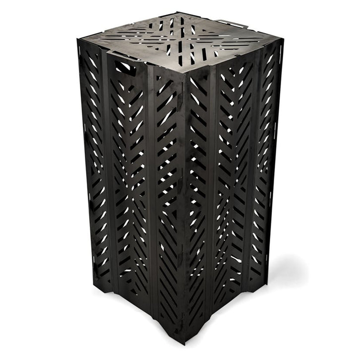51250 Outdoor Yard Debris Burn Bin Incinerator w/ Lid, Large, 45 Inch (Open Box)