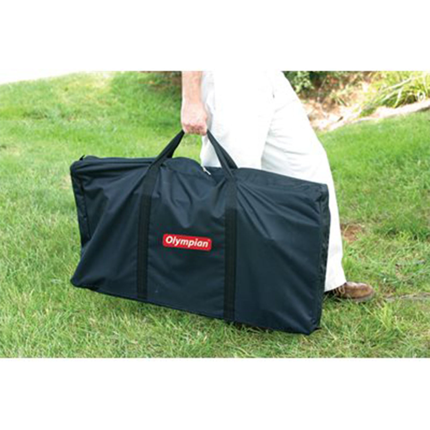 Camco Deluxe Folding Steel Grill Table with Side Tables, Hooks, Case (Open Box) - VMInnovations