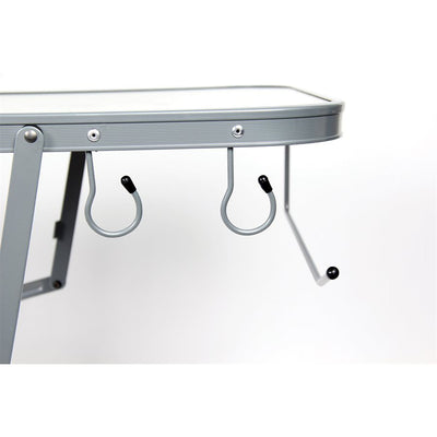 Camco Deluxe Folding Steel Grill Table with Side Tables, Hooks, Case (Open Box) - VMInnovations