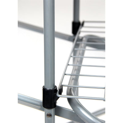 Camco Deluxe Folding Steel Grill Table with Side Tables, Hooks, Case (Open Box) - VMInnovations