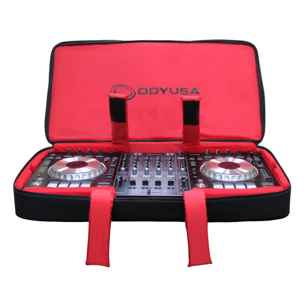 Red Series Triple Large DJ Controller Mixer Media Player Storage Bag (Open Box) - VMInnovations