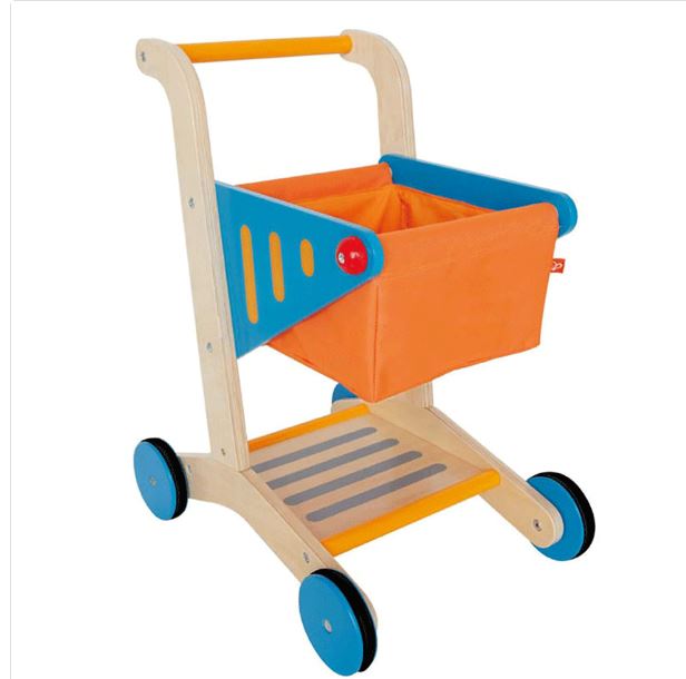 Hape Pretend Play Mini Wooden Kids Toddler Supermarket Grocery Shopping Cart