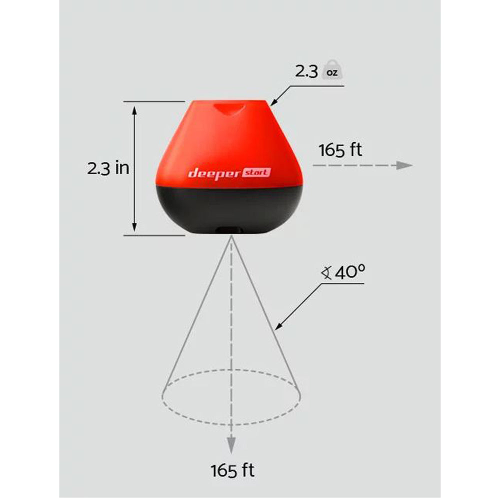 Deeper Start Sonar Smart Floating Wi-Fi Fish Finder with Mobile App (Open Box)