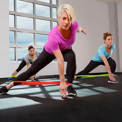 Power Systems Versa Loops Medium Resistance Exercise Bands, Red (10 Pack)