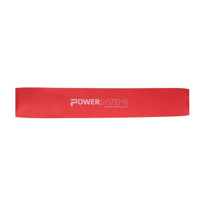 Power Systems Versa Loops Medium Resistance Exercise Bands, Red (10 Pack)