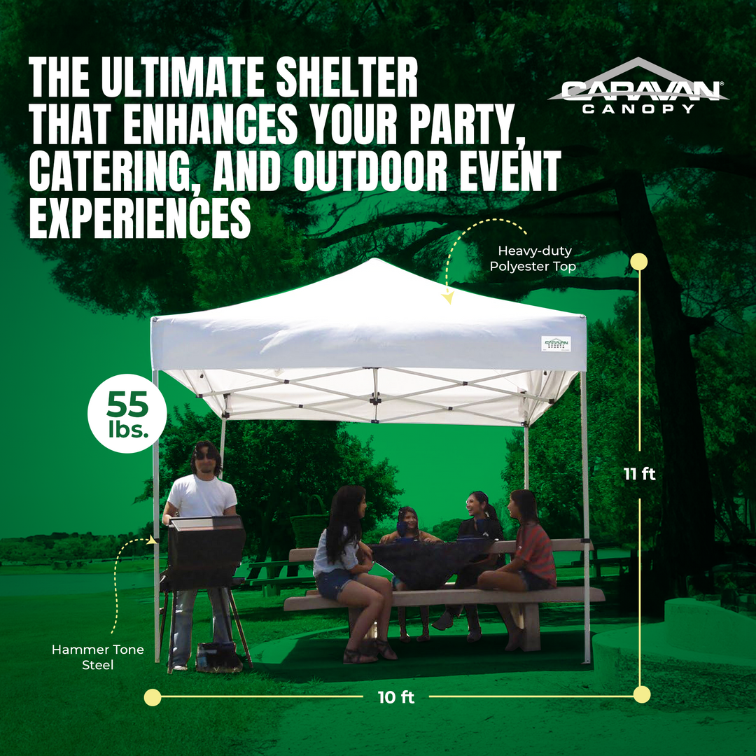 Caravan Canopy TitanShade 10x10 Steel Frame Instant Canopy Kit, White (Open Box)