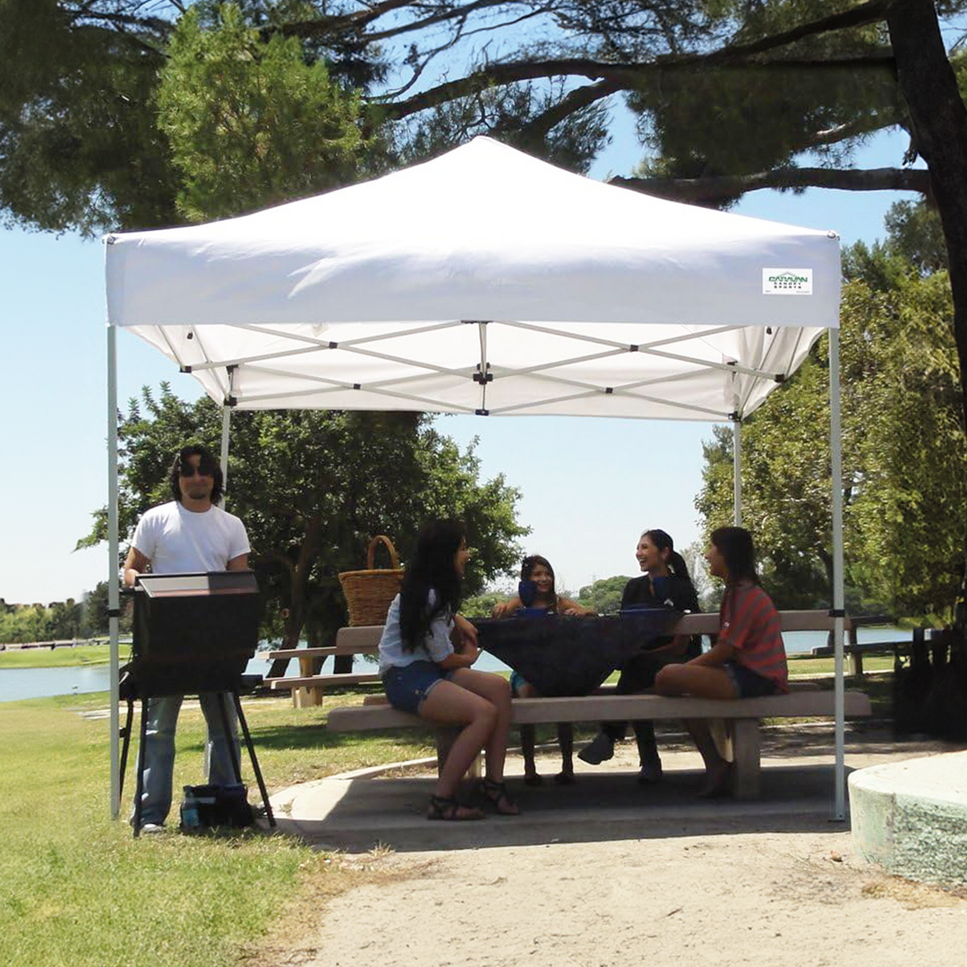 Caravan Canopy TitanShade 10 x 10 Steel Portable Instant Canopy, White (2 Pack) - VMInnovations