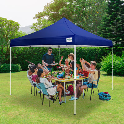 M Series Pro 2 10 x 10 Foot Shade Tent w/ Roller Bag, Navy Blue (Open Box)