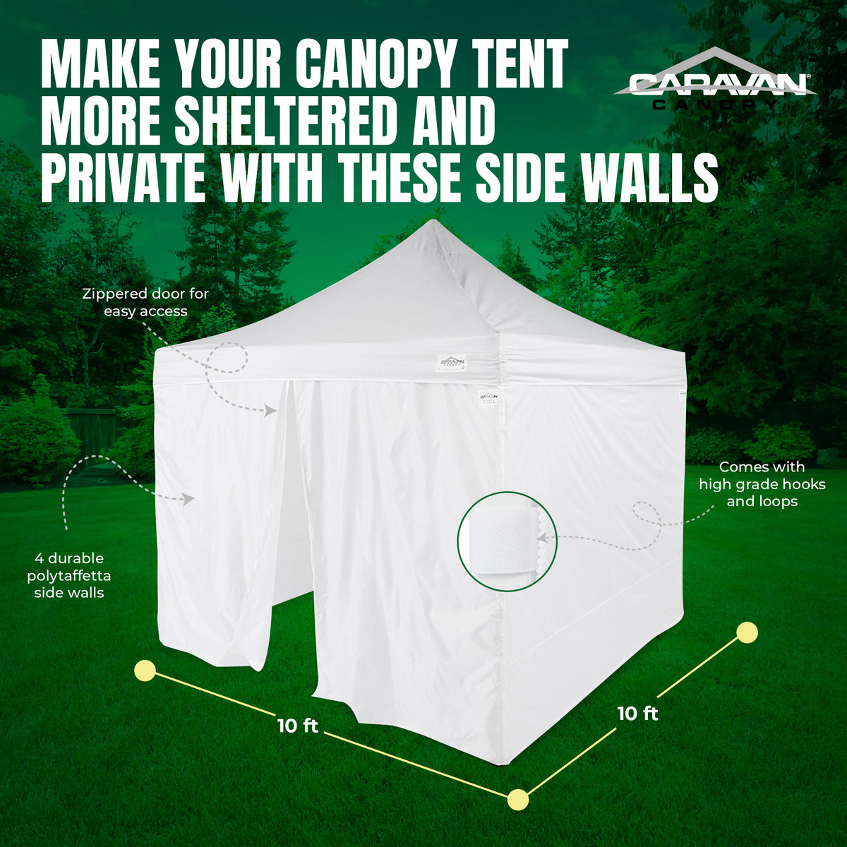 Caravan Canopy 10x10' Tent Sidewalls (Excluding Frame/Roof)(Open Box) (6 Pack) - VMInnovations