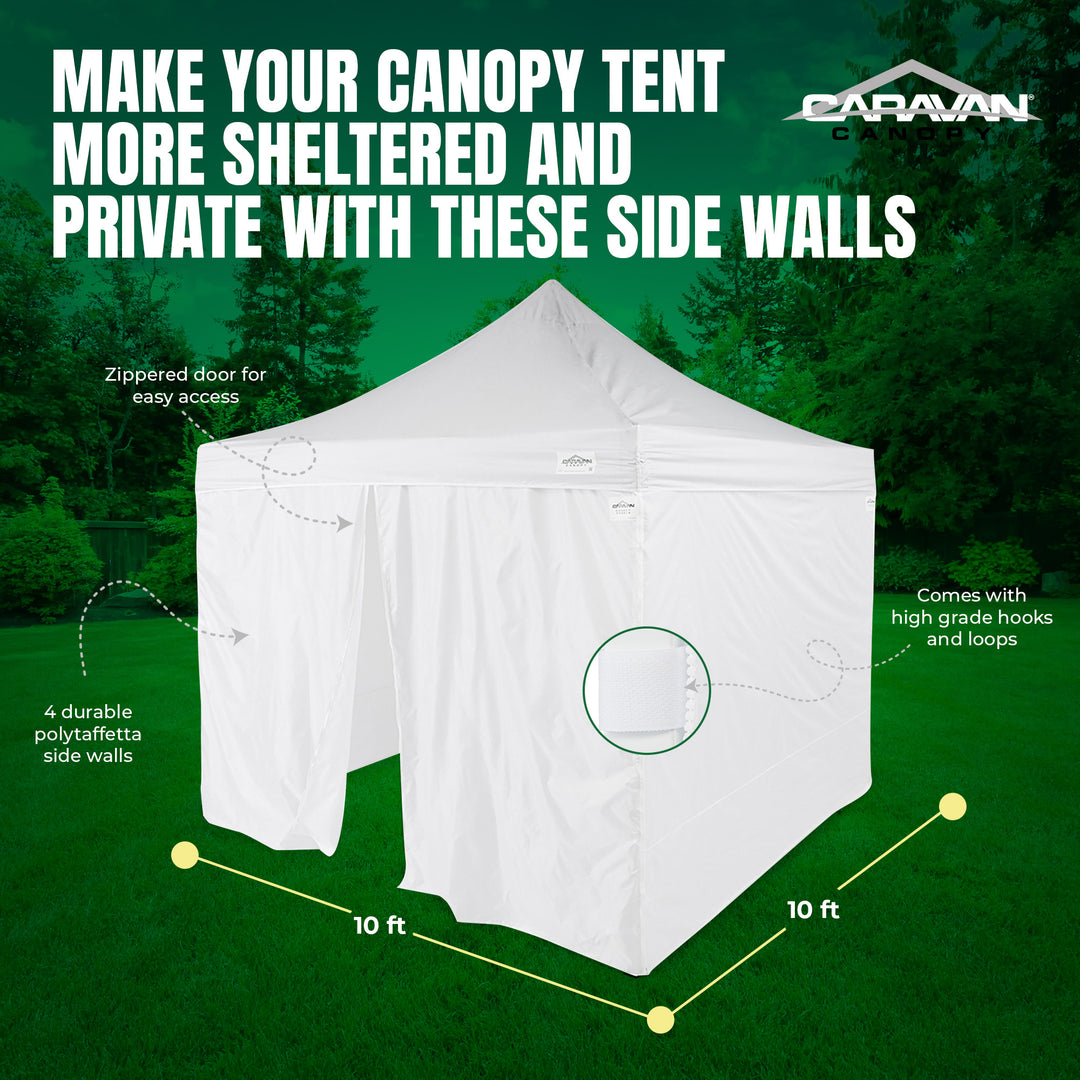 Caravan Canopy 10x10' Tent Sidewalls (Excluding Frame/Roof) (Open Box) (2 Pack)