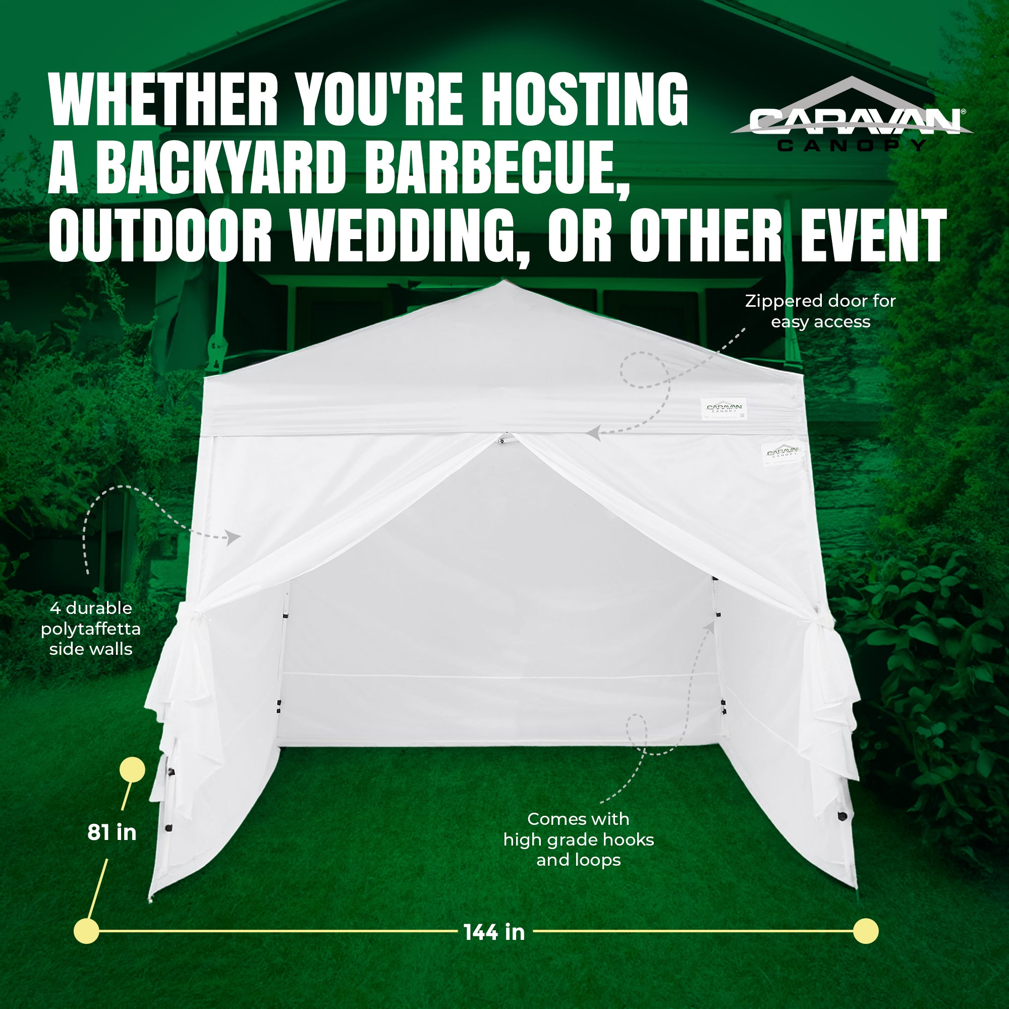 Caravan Canopy V-Series 12x12' Tent Sidewalls (Accessory Only) (Used) (2 Pack) - VMInnovations