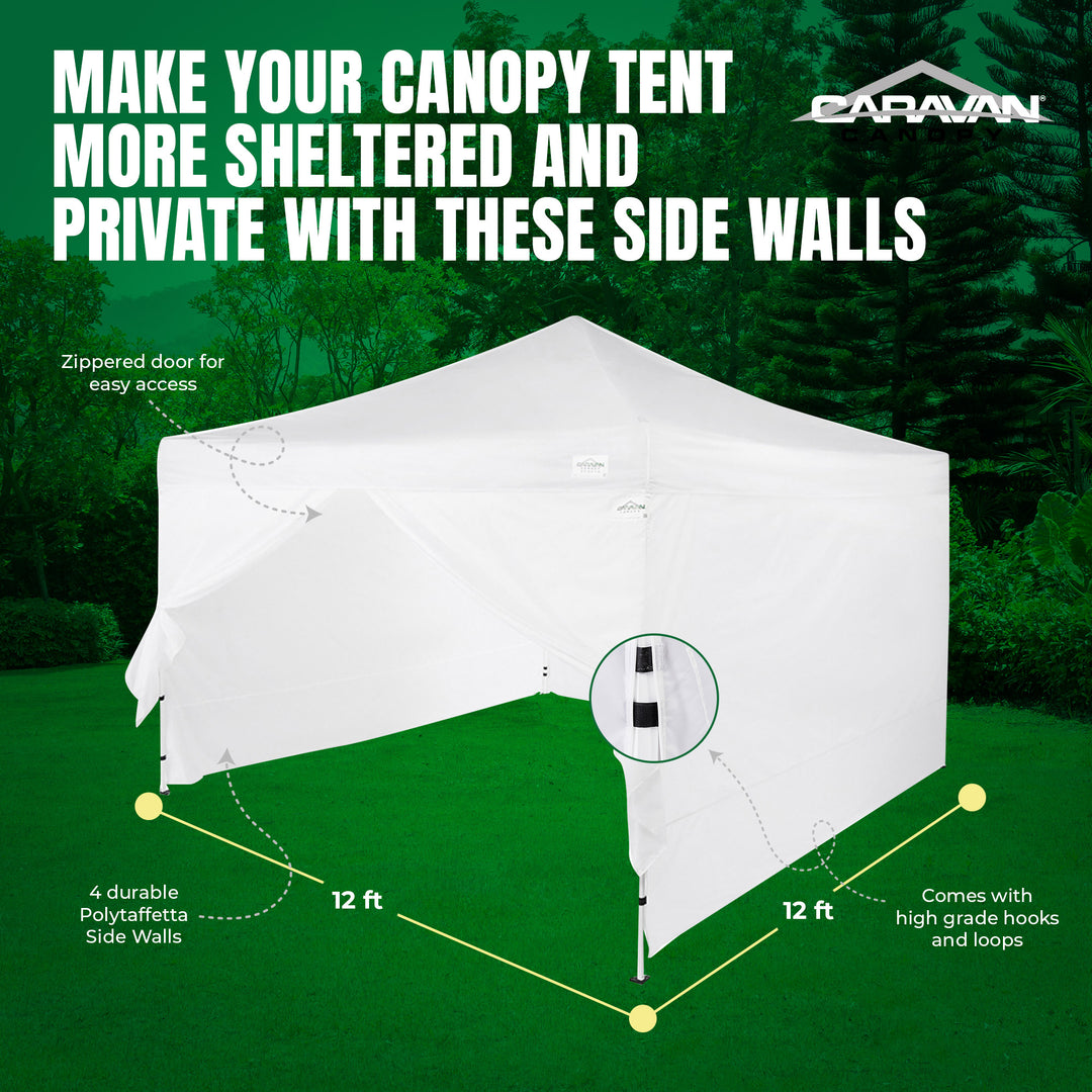 Caravan Canopy M-Series 12 x 12 Foot Tent Sidewalls, Frame/Roof Not Included