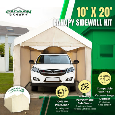 Caravan Canopy Domain Car Port 8 Leg Sidewalls, Not Including Frame/Roof (Used) - VMInnovations
