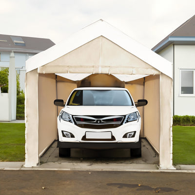 Caravan Canopy Mega Domain Carport 4 Sidewalls, Tan (Sidewalls Only) - VMInnovations