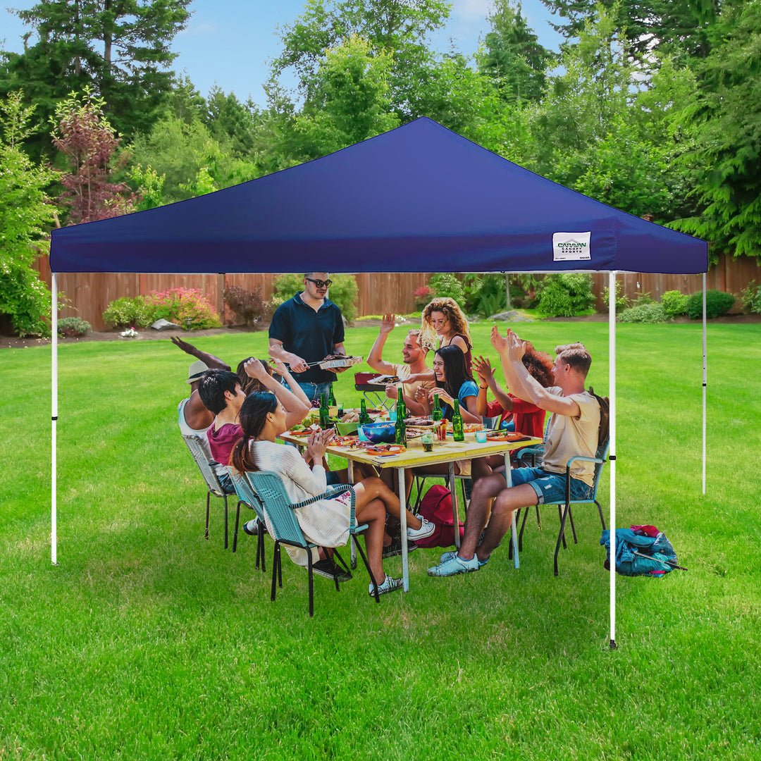 Caravan Canopy M Series Pro 2 12 x 12 Foot Straight Leg Instant Canopy, Blue