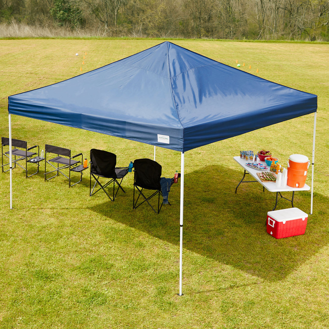 Caravan Canopy M Series Pro 2 12 x 12 Foot Straight Leg Instant Canopy, Blue