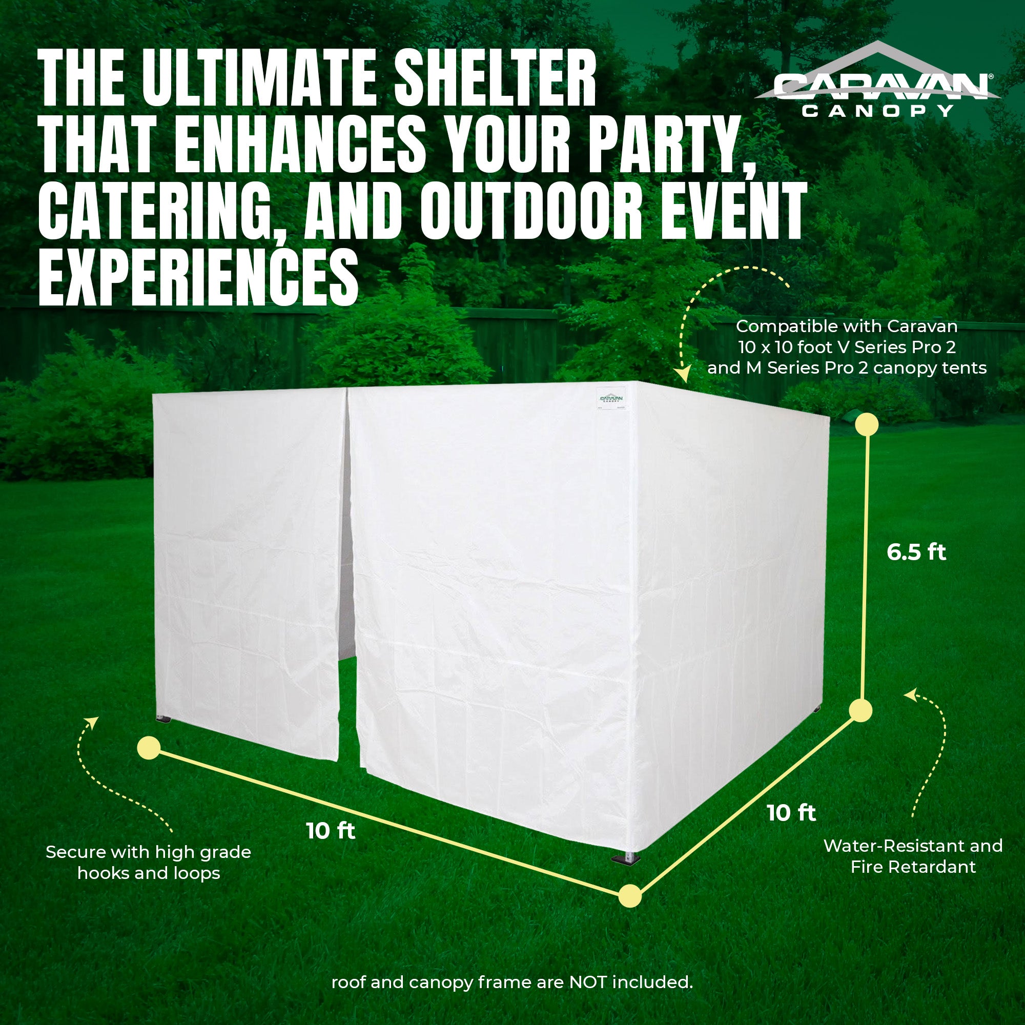 Caravan Canopy V/M Series Pro 10'x10' Tent Sidewalls w/o frame (Open Box) - VMInnovations