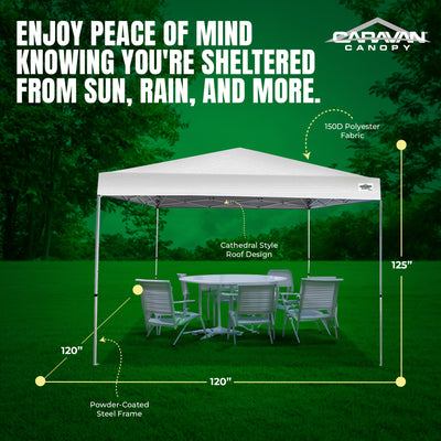 Caravan Canopy Sports V-Series 2 Pro 10 x 10 Foot Tent, White (Used) - VMInnovations