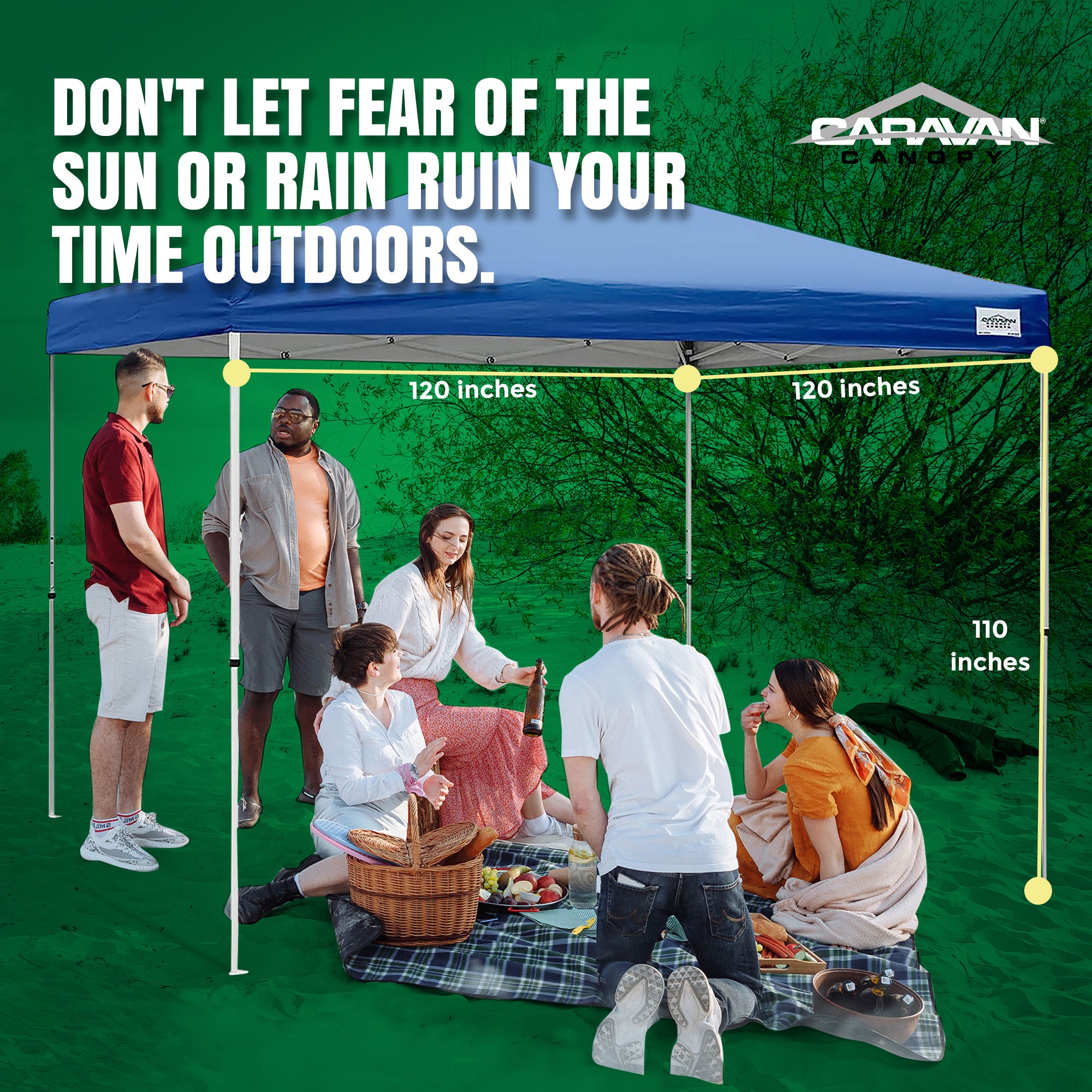 Caravan Canopy V Series 2 Pro 10' x 10' Straight Leg Canopy, Blue (Used) - VMInnovations