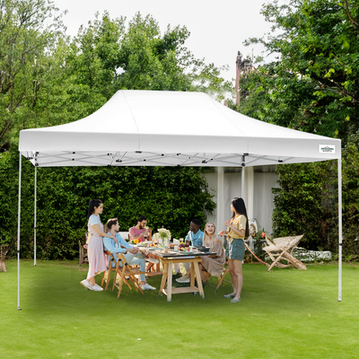 Caravan Canopy TitanShade 10 x 15 Ft Instant Steel Frame Canopy, White (Used)