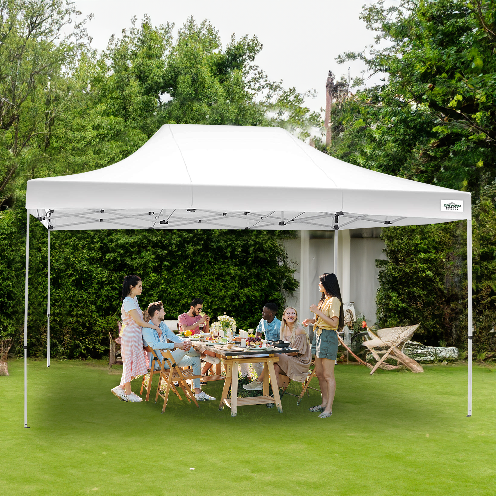 Caravan Canopy TitanShade 10 by 15 Foot Steel Frame Canopy Kit, White (Open Box) - VMInnovations