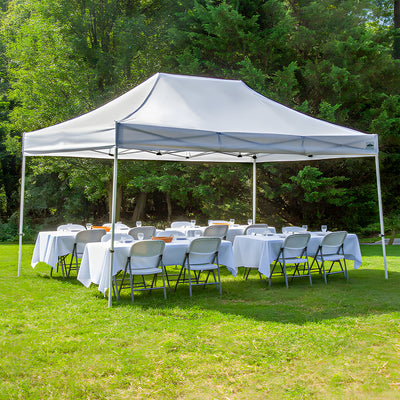 Caravan Canopy TitanShade 10 by 15 Foot Steel Frame Canopy Kit, White (Open Box) - VMInnovations