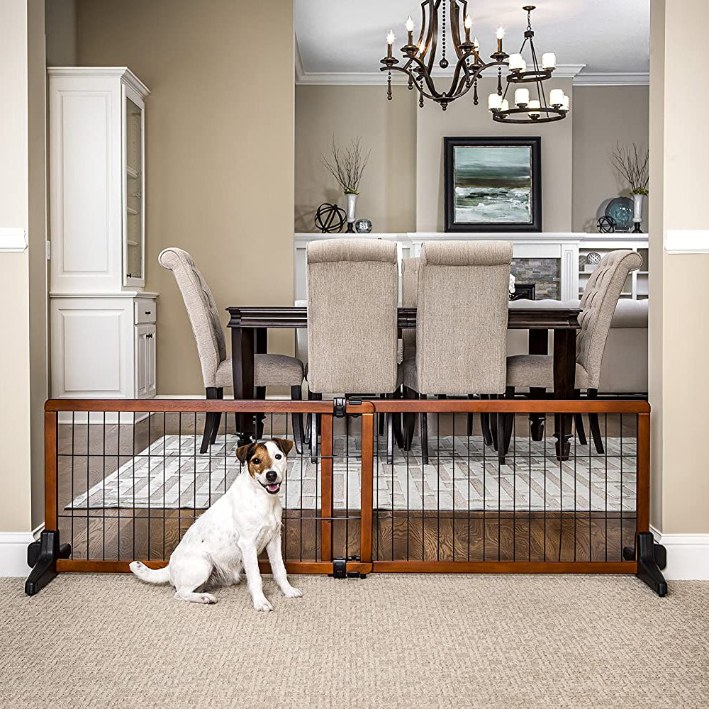 Carlson Pet Products 20" Tall Freestanding Home Indoor Pet Gate, Wood (Open Box)