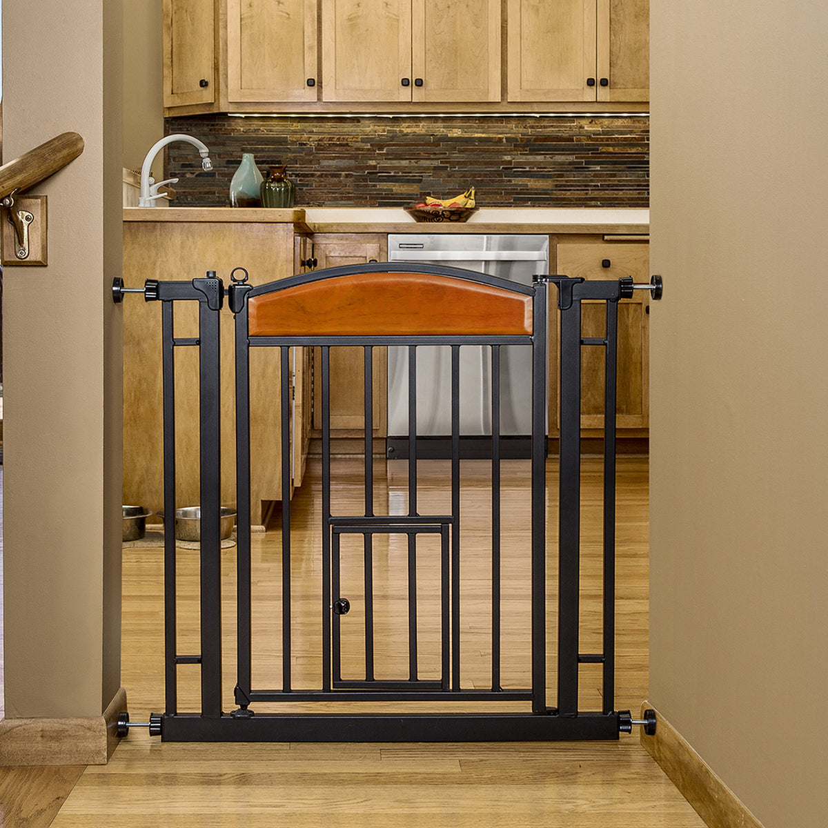 Carlson Pet Design Paw Auto Close Walk Through Indoor Pet Gate, Steel(For Parts)