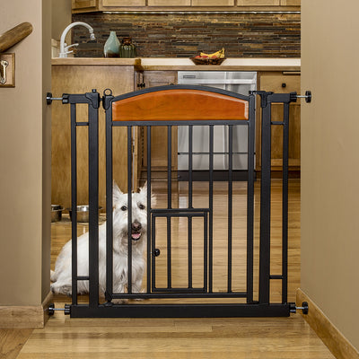 Carlson Pet Products Design Paw Walk Through Indoor Pet Gate, Steel (Open Box)