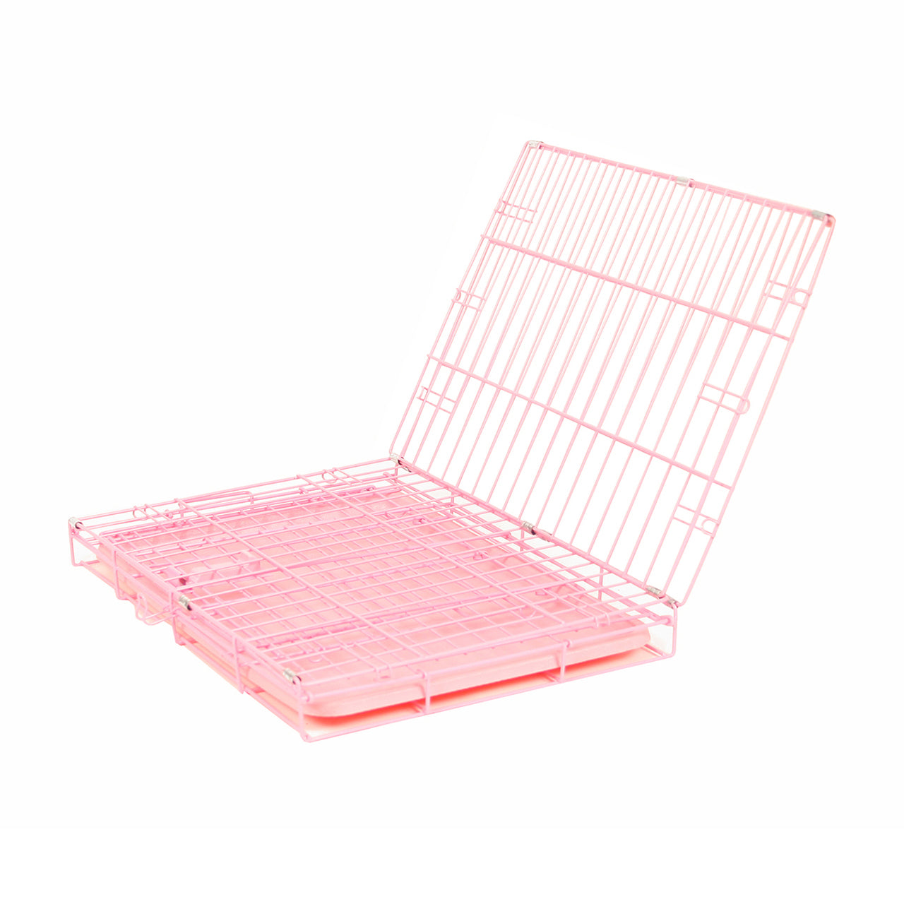 Carlson Pet Products Small Portable Single Door Dog Crate Kennel, Pink(Open Box)
