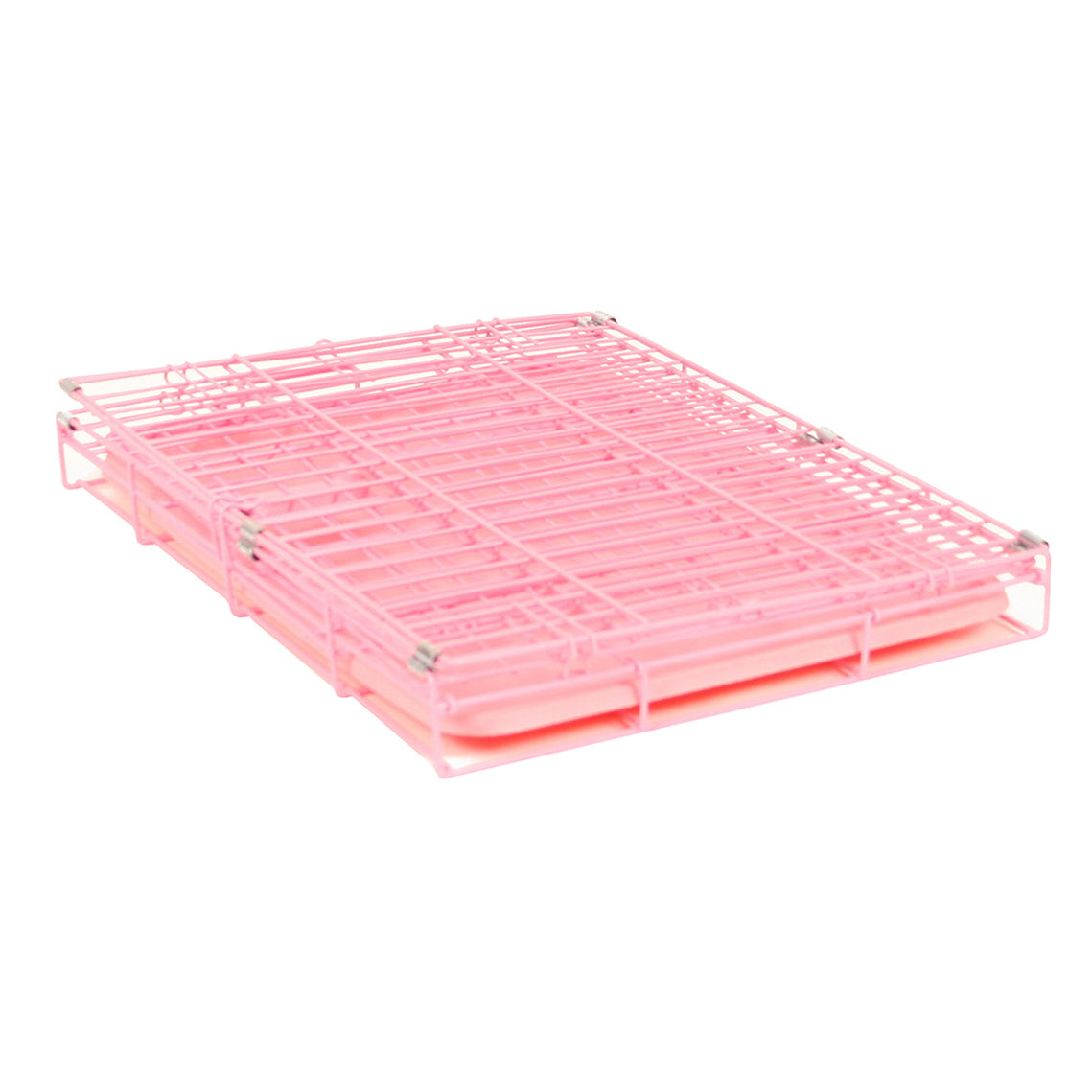 Carlson Pet Products Small Portable Single Door Dog Crate Kennel, Pink(Open Box)