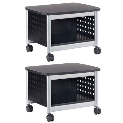 Safco Under Desk Scoot Swivel Wheel Mobile Printer and Machine Stand (2 Pack)