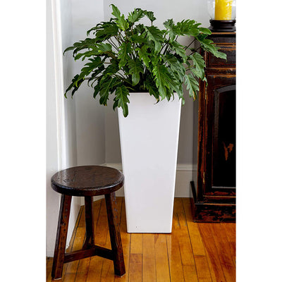 HC Companies 12 Inch Cascade Indoor or Outdoor Durable Square Planter, Black