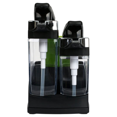 Casabella Chrome Plated Hand Pump Sink Sider Duo with Sponge Compartment, Black