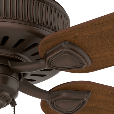Casablanca Ainsworth 54 Inch Wooden Ceiling Fan with Pull Chain, Walnut (Used)