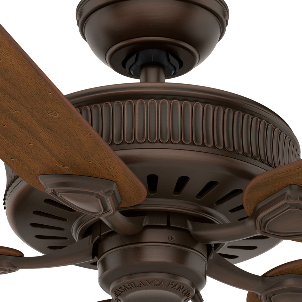 Casablanca Ainsworth 54 Inch Wooden Ceiling Fan with Pull Chain, Walnut (Used)