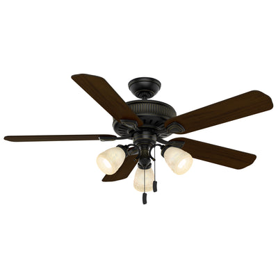 Casablanca Ainsworth 54 Inch Ceiling Fan w/ Light & Pull Chain, Black (Open Box)