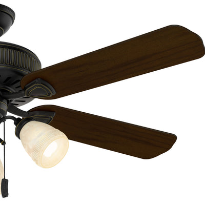 Casablanca Ainsworth 54 Inch Ceiling Fan w/ Light & Pull Chain, Black (Open Box)