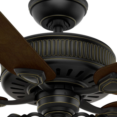 Casablanca Ainsworth 54 Inch Ceiling Fan w/ Light & Pull Chain, Black (Open Box)