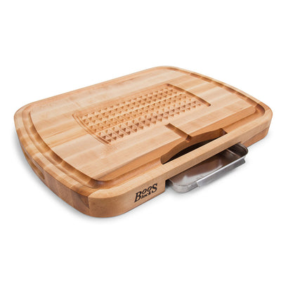 John Boos Maple Wood 24 Inch Ultimate Carving Board & Care Cream, 5 Oz (3 Pack)