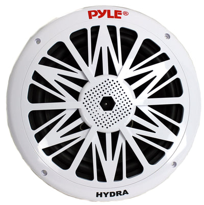 Pyle 8 Inch Poly Carbon 300 Watt 2-Way Waterproof Boat Speakers, 2 Pack, White - VMInnovations