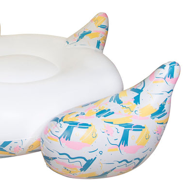 Giant Inflatable Swan Pool Float Bundled w/ Inflatable Peacock Pool Float