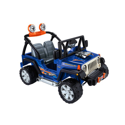 Power Wheels Hot Wheels Jeep Wrangler 12V Ride-On + Replacement Battery (2 Pack)