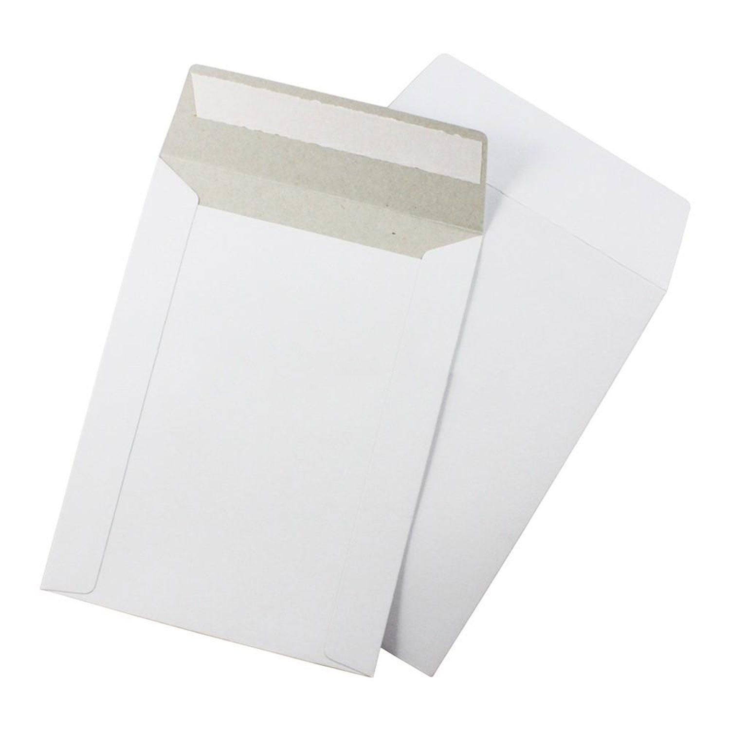 EcoSwift 6 by 8 Inch Self Seal Keep Flat Cardboard Mailers, White (1,500 Pack)