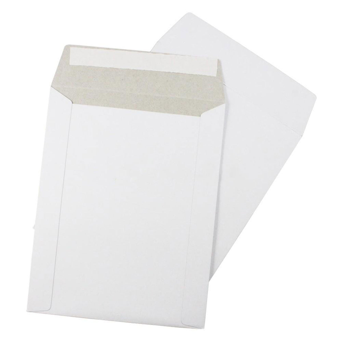 EcoSwift 7 by 9 Inch Self Seal Keep Flat Cardboard Mailers, White (2,000 Pack)