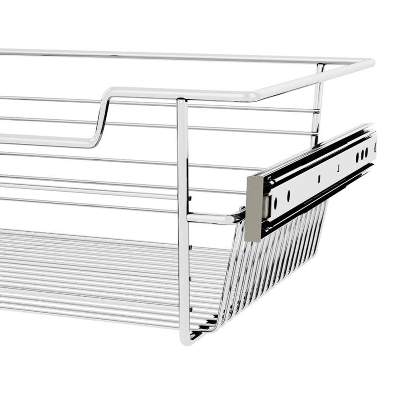 Rev-A-Shelf Sidelines CBSL-241405CR-3 24" Chrome Pullout Closet Basket (3 Pack)